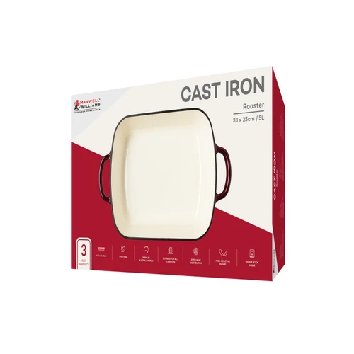 Maxwell & Williams Cast Iron Roaster Merlot 34x26cm / 5L