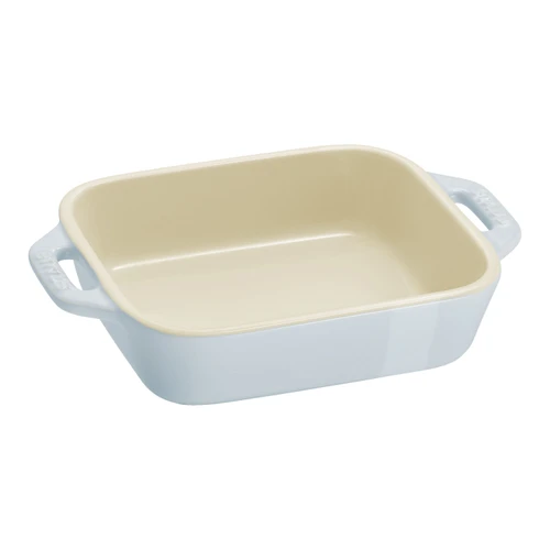 STAUB Ceramique Rectangular Baking Dish Set Macaron Light Blue 3 Piece