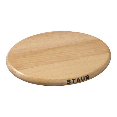 STAUB Specialities 29 cm Oval Beech Trivet Magnetic, Brown
