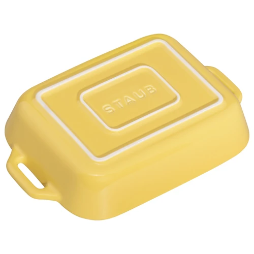 STAUB Ceramique Rectangular Baking Dish Set Citron 2 Piece