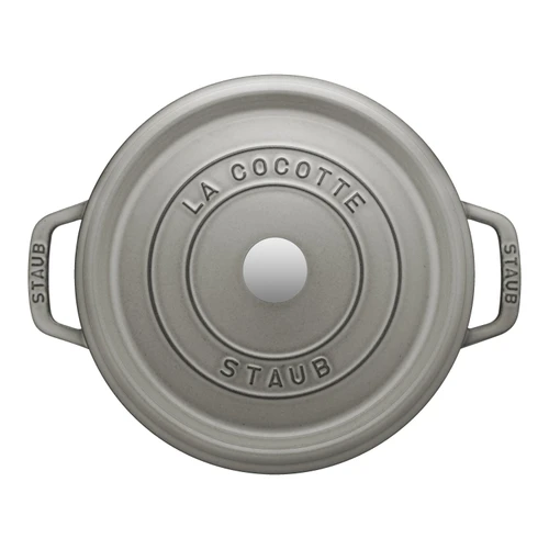 STAUB La Cocotte 3.7 L Cast Iron Round Cocotte, Graphite-Grey