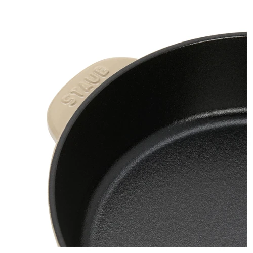 STAUB Pans 22 cm / 8.5 Inch Cast Iron Traditional Deep Frypan, Sesame