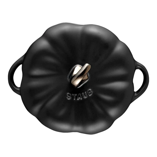 STAUB Ceramique 500 mL Ceramic Pumpkin Cocotte, Black