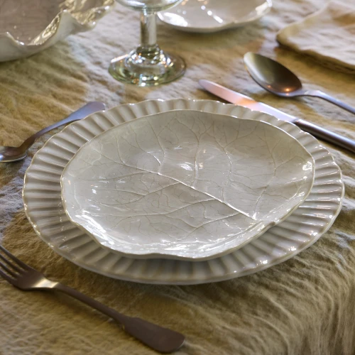 Costa Nova Silvina Fennel White Salad/Dessert Plate