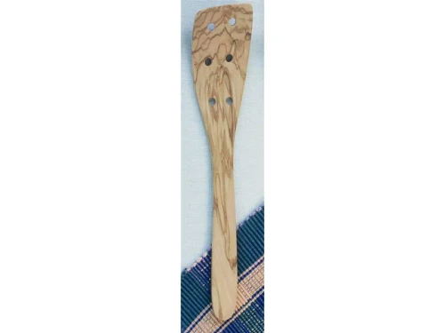 Berard Spatula, Curved, w/6 holes, 12.5"/32cm, Olivewood