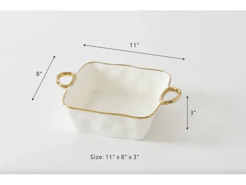 Pampa Bay Golden Handles Square Baking Dish