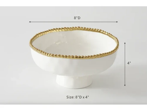 Pampa Bay Golden Salerno Medium Footed Bowl