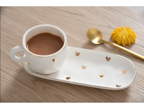 Pampa Bay Heart to Heart Espresso Cup & Saucer x2