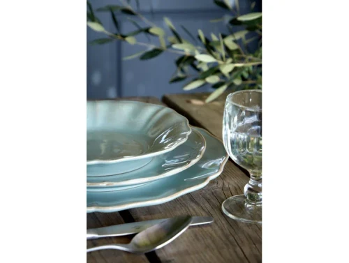 Costa Nova Alentejo Turquoise Salad/Dessert Plate - Set of 6