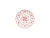Costa Nova Vila White-Red Salad/Dessert Plate - Set of 6