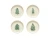 Casafina Pacifica Christmas Tree Appetizer Plate - Set of 4