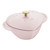STAUB La Cocotte 1.75 L Cast Iron Heart Cocotte, Sorbet Rose