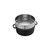 STAUB La Cocotte 5.25 L Cast Iron Round Cocotte With Steamer, Black