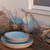 Eivissa Sea Blue Salad Plate - set of 6