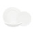 Florence Scalloped Rim Dinnerware White 12-piece set