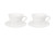 Florence White Scalloped Embossed Espresso Cup & Saucer 80ml - set of 4