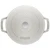 STAUB La Cocotte 4 L Cast Iron Round Twister Cocotte, White Truffle