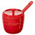 STAUB Ceramique 9 cm Ceramic Round Sugar Bowl, Cherry