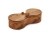 Berard Salt Keeper Double, 7x1.75x3"/18x4.4x7.6cm, Olivewood