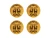 Costa Nova Forest Stag Salad/Dessert Plates x4