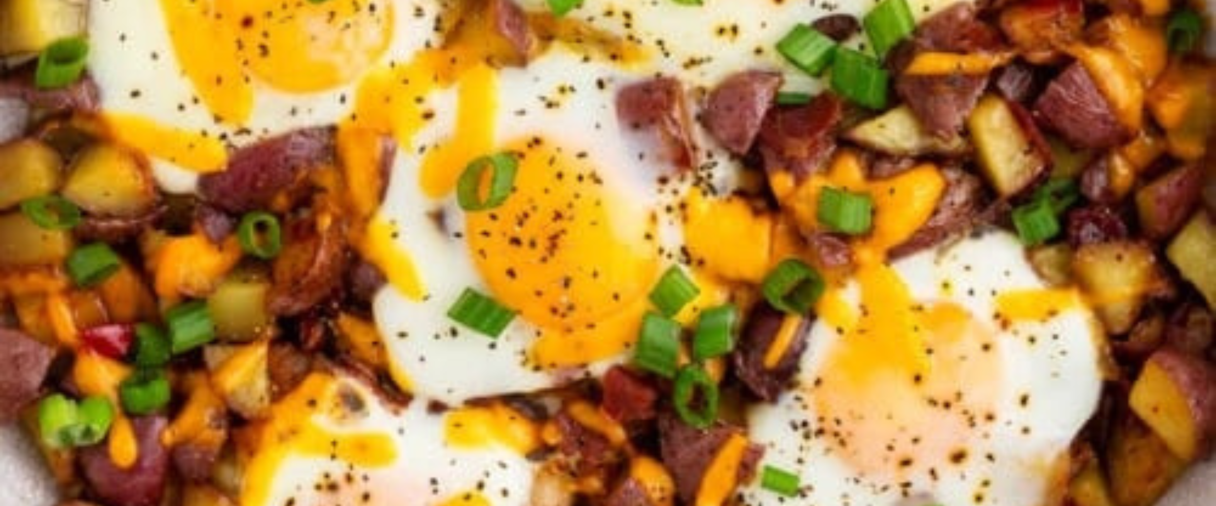 Savoury Breakfast Sauté with Eggs & Crispy Potatoes