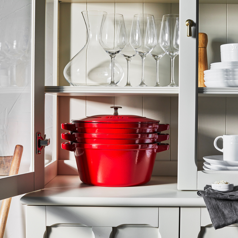 Staub Stackable Set 3-Piece Cast Iron