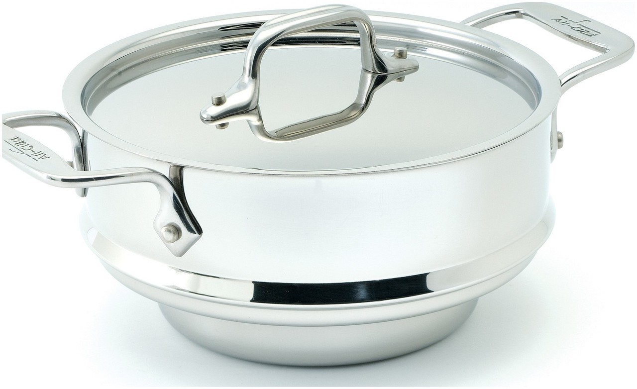 All-Clad Specialty Stainless Steel Universal Steamer for Cooking 3 Quart  Food Steamer, Steamer Basket Silver