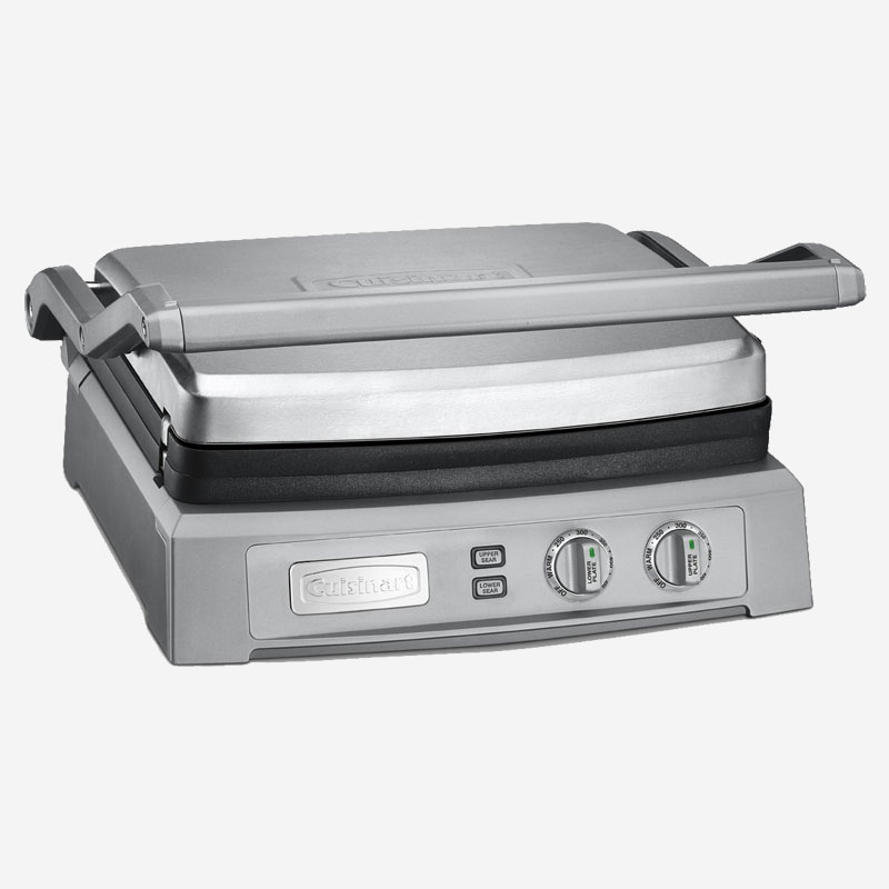 Cuisinart Griddler Deluxe,Six Cooking Options In One: Contact Grill, Panini  Press, Full Griddle, Full Grill, Half Grill/Half Griddle, Top Melt  Removable, Reversible and Non-Stick Plates Are Dishwasher Safe Dual-Zone  Temperature Control Sear