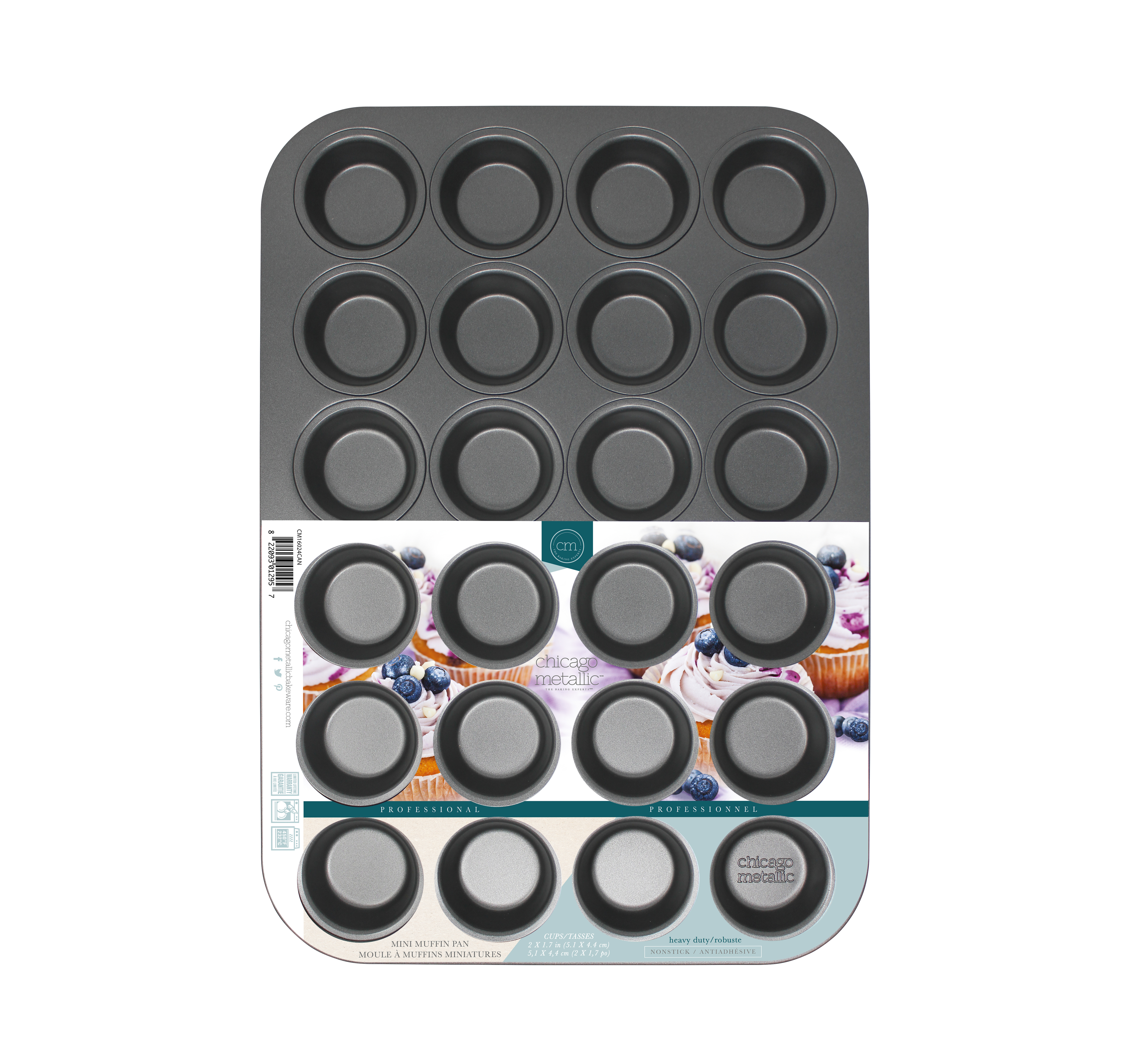 Chicago Metallic Professional 24-Cup Non-Stick Mini-Muffin Pan