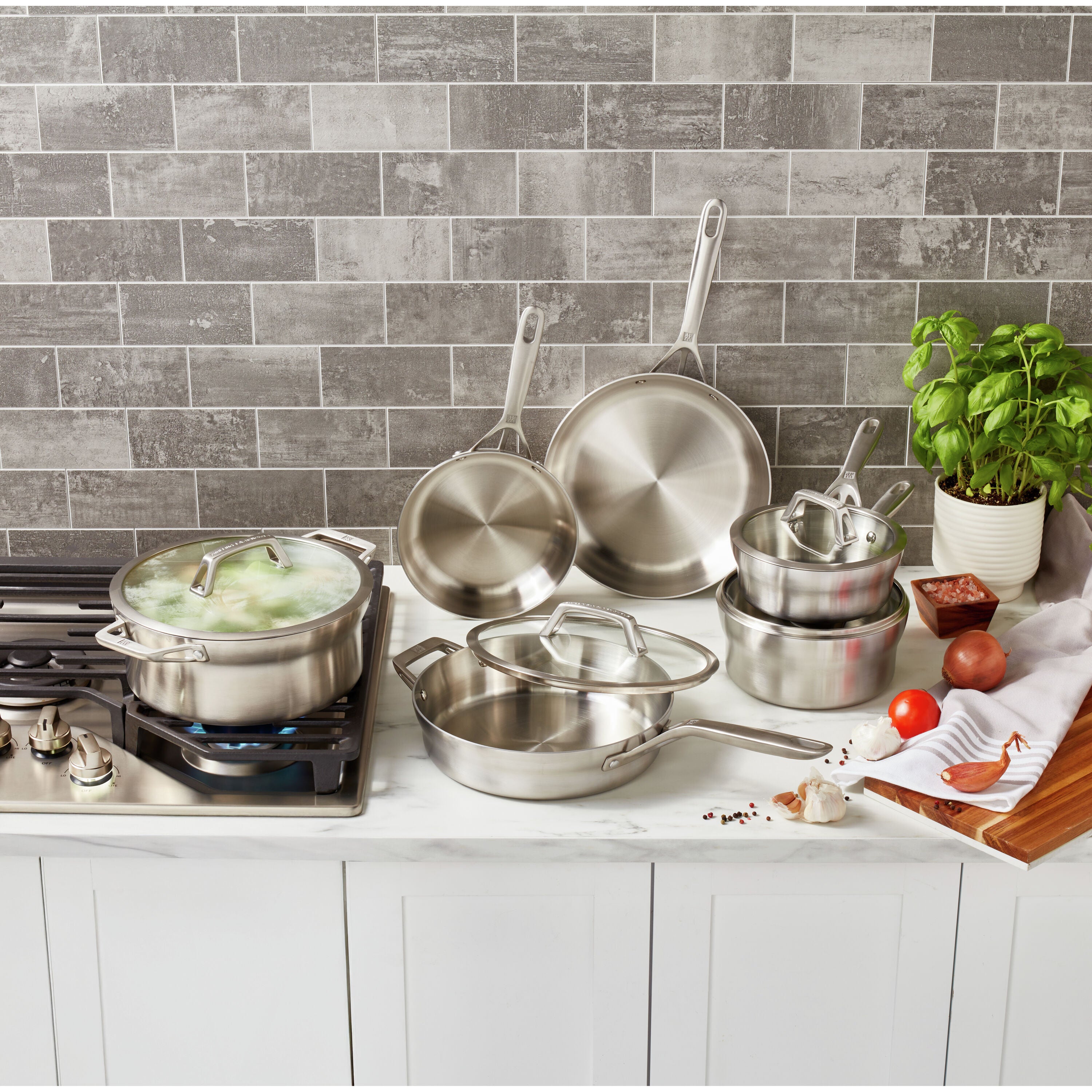 ZWILLING Motion Stainless Steel 10 Piece Stainless Steel Cookware
