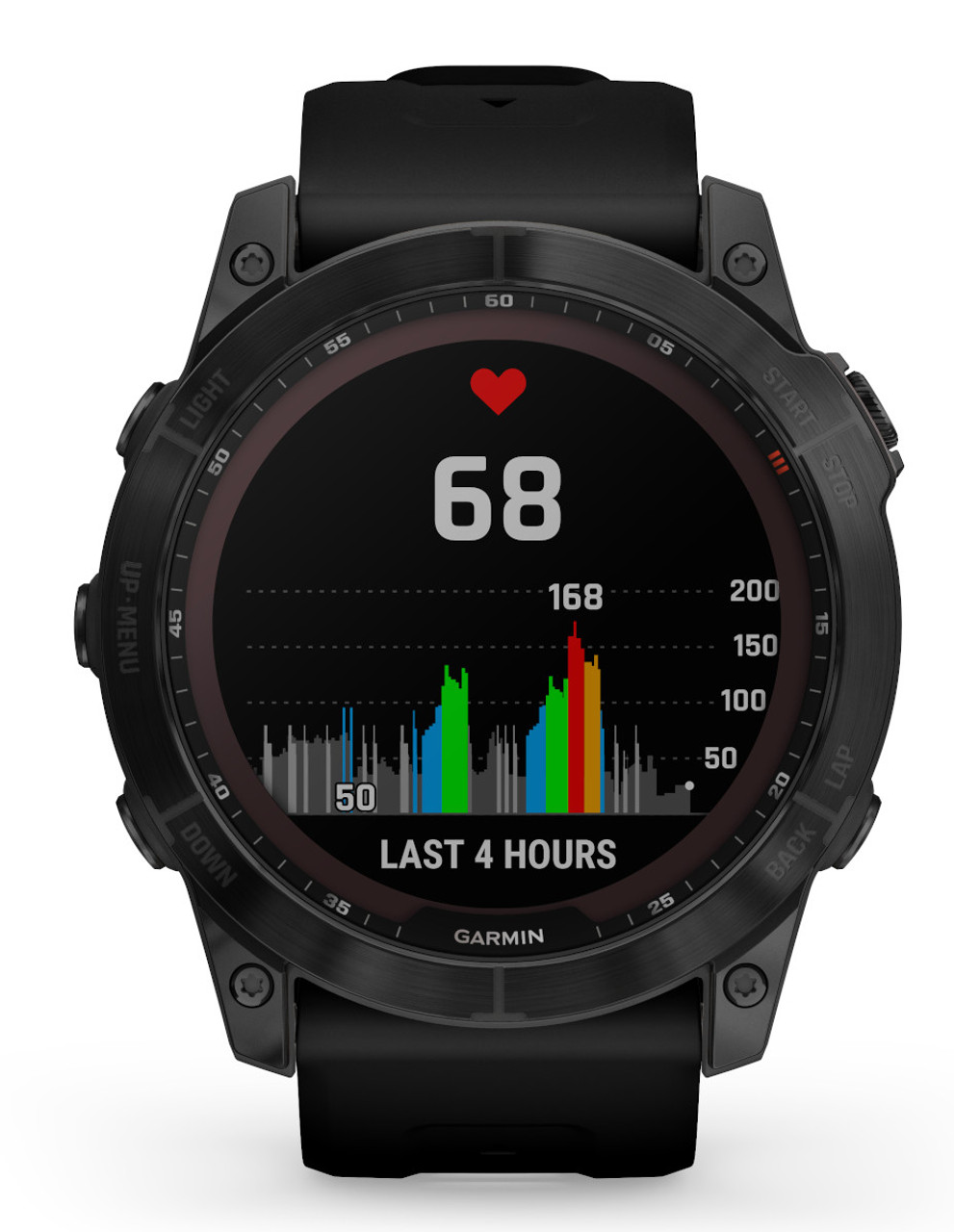 Garmin fenix 7X Sapphire Solar Multisport GPS Watch Carbon Grey DLC  Titanium w/Black Band - Bikebug