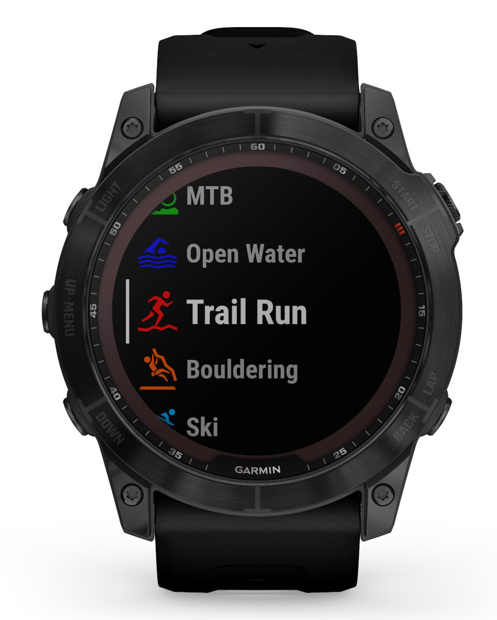 Garmin fenix 7X Sapphire Solar Multisport GPS Watch Carbon Grey DLC  Titanium w/Black Band