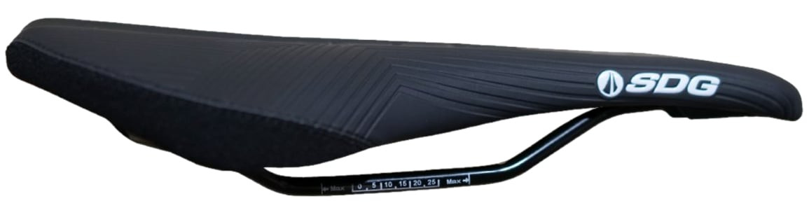 SDG Duster Steel Rail 285x140mm MTB Saddle Black Pushys