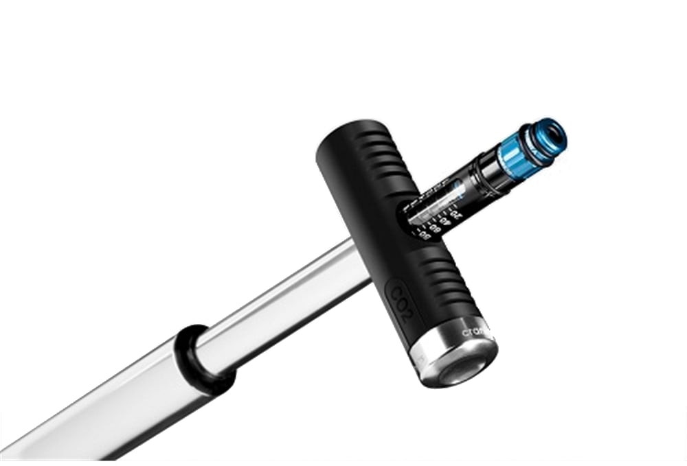 Crank Brothers Klic HV Hand Pump W/Gauge Silver/Black Pushys