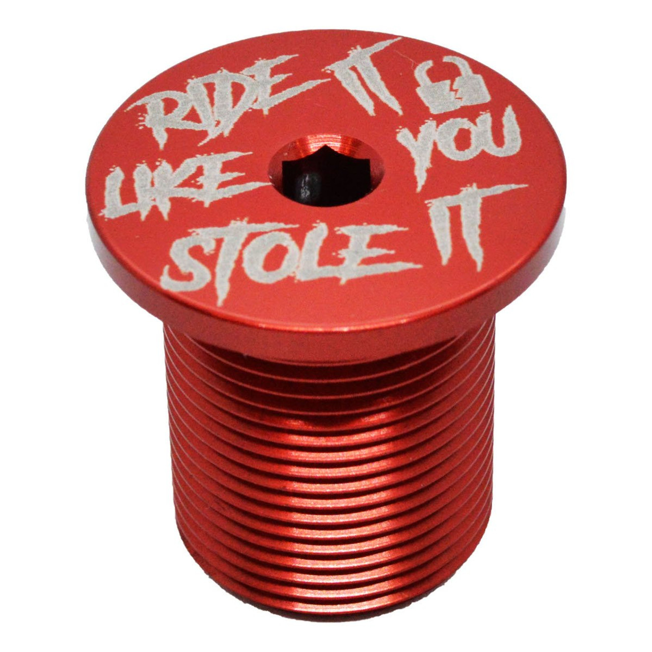 Capped Out Ride It Like You Stole It M24 BMX Stem Cap - Pushys