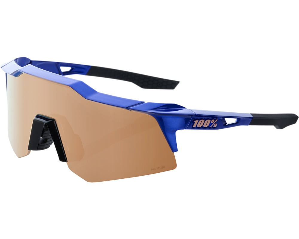 100% Speedcraft XS Sunglasses Gloss Cobalt Blue (HiPER Copper
