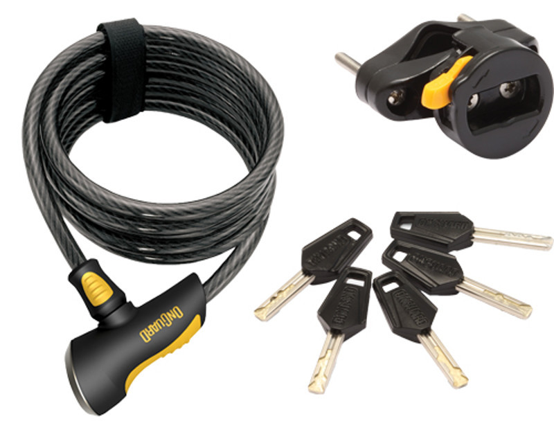 OnGuard Doberman Coil Cable Key Lock 185cm x 10mm Pushys