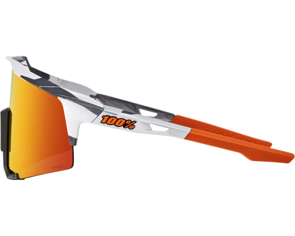 100% Speedcraft Sunglasses Soft Tact Grey Camo (HiPER Red