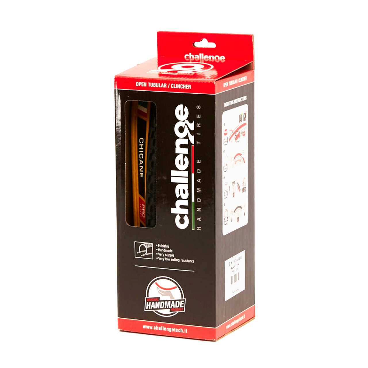Challenge Chicane Pro 700x33c Open Tubular CX Tyre Black/Tan - Pushys