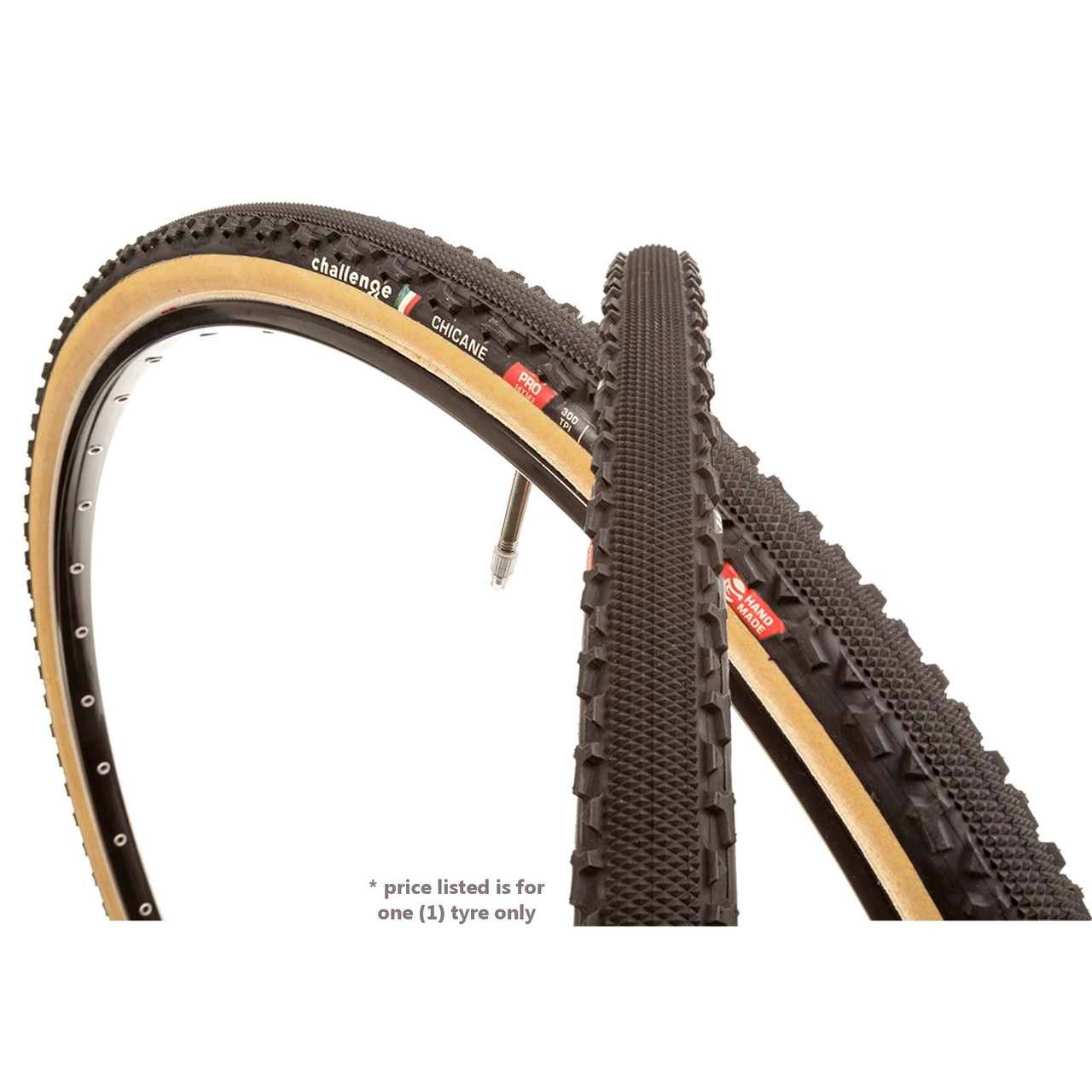Challenge Chicane Pro 700x33c Open Tubular CX Tyre Black/Tan