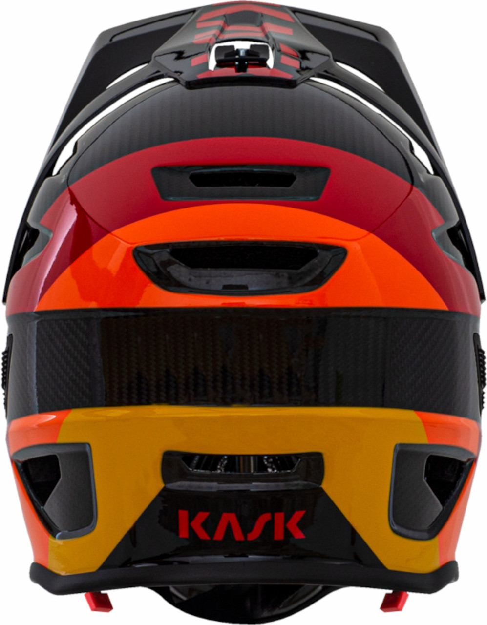 KASK Defender Full Face Carbon MTB Helmet Black/Orange - Pushys