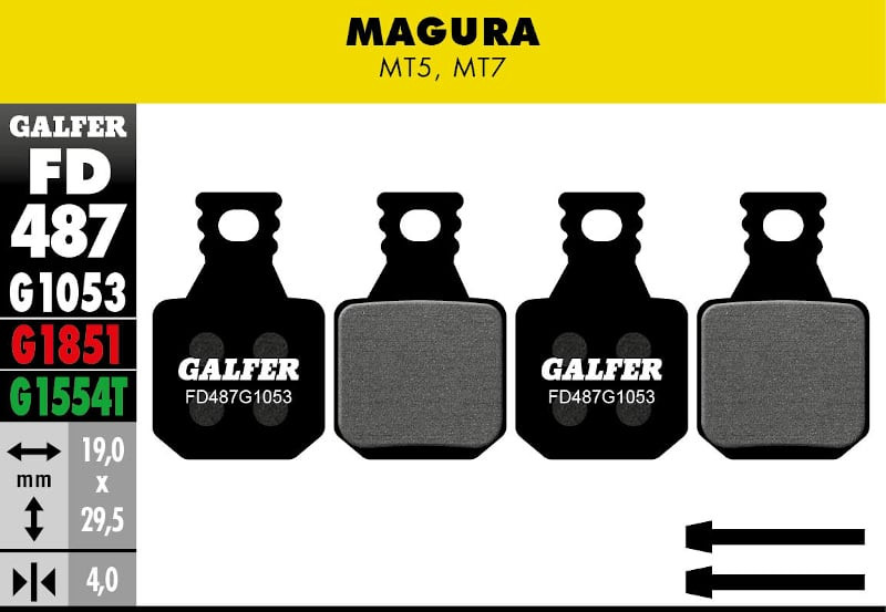 Galfer Bike FD487 Magura MT5/MT7 Standard Disc Brake Pads - Pushys