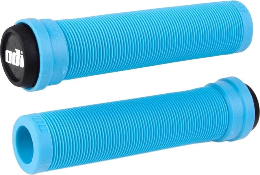 ODI Longneck SL Flangeless BMX Grips Aqua Blue Pushys