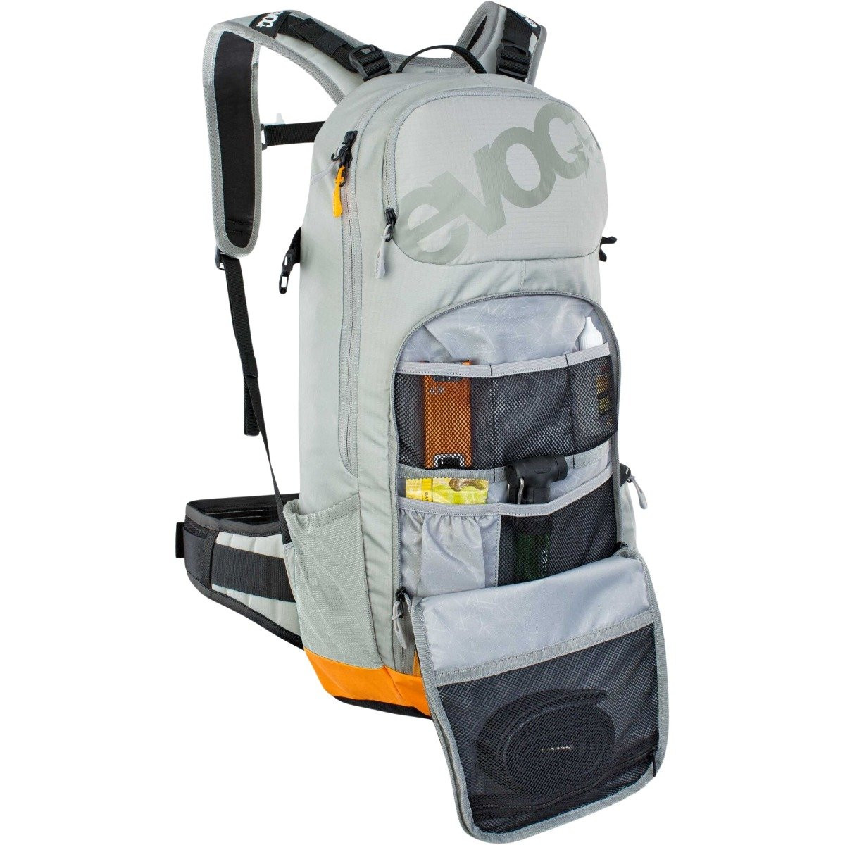 EVOC FR Enduro E-Ride 16L Protector Stone/Bright Orange Backpack