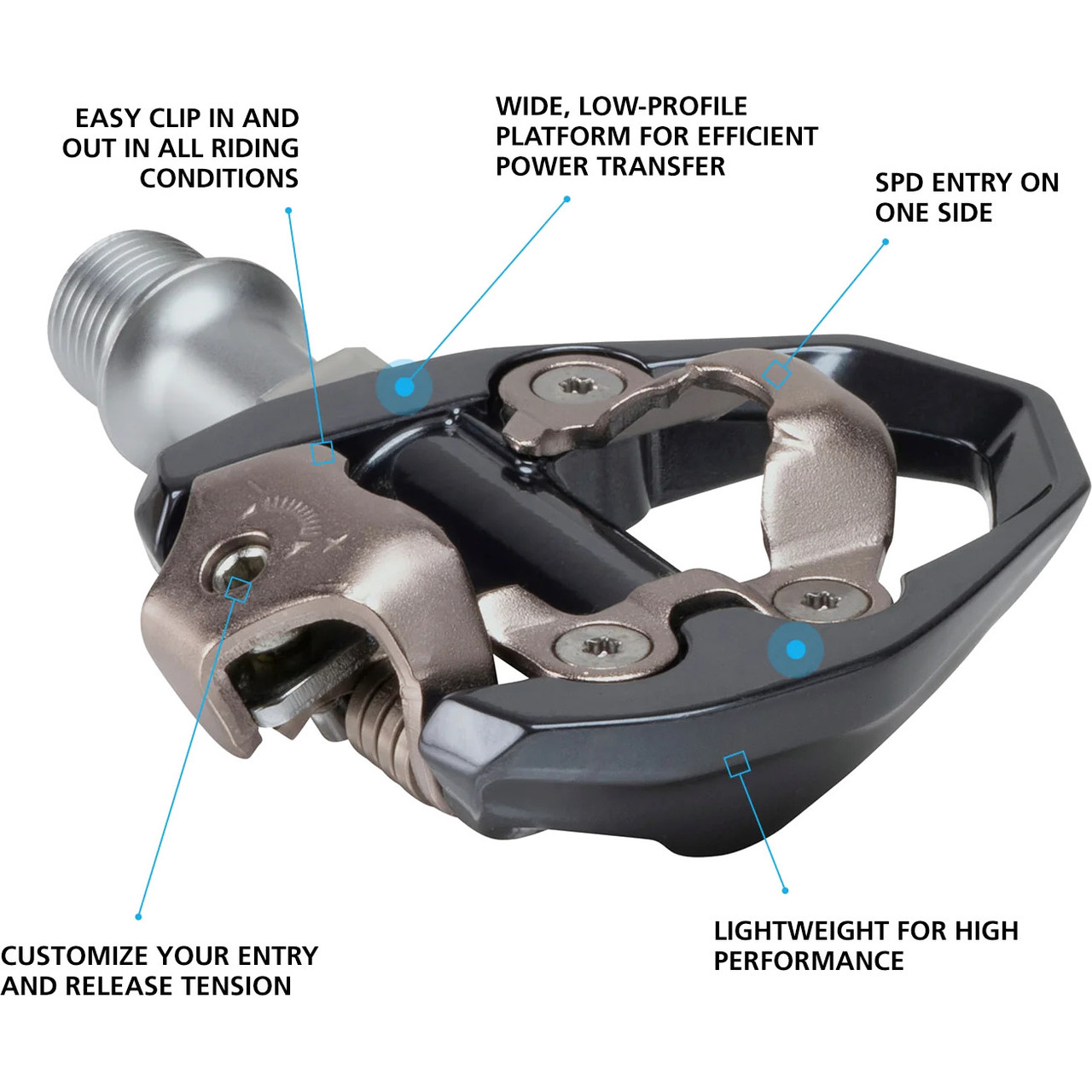Shimano PD-ES600 SPD MTB Pedals Black - Pushys