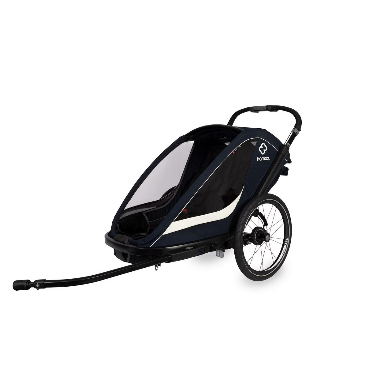 Hamax Breeze Two Child Navy Trailer Pushys