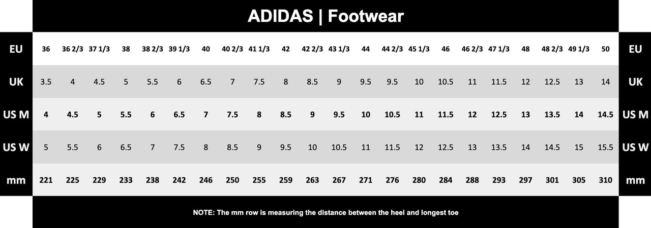 Adidas Shoe Size Adidas Adipower Size Chart Adidas The Gravel