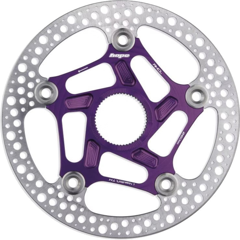 Hope Road 160mm Centerlock Floating Rotor Purple Pushys