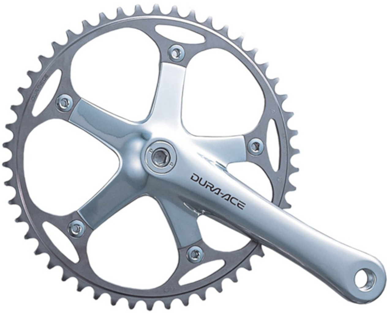 Shimano Dura-Ace FC-7710 165mm Track Crankset Silver - Pushys