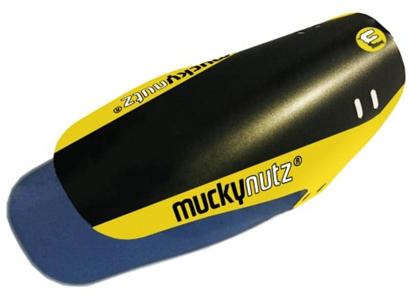 Mucky Nutz Full Face Fender 'Dudes Of Hazzard' – Gelber Spritzschutz Für MTB, Alle Radgrößen, 45g Leicht, Mit Klettverschluss